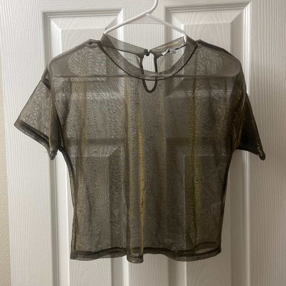 Gold Sheer Top